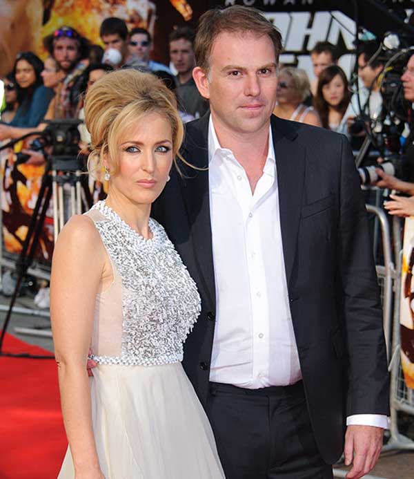The Kenyan-born British director, Ozanne with his ex-wife, Gillian Anderson.